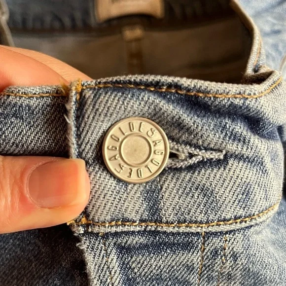 👖 AGOLDE Riley Ripped Lightwash Denim Jeans – Size 32 - Picture 5 of 12